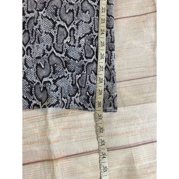 Vintage Y2K Cache Women's Grey Snake Print Sheer Chiffon Pants - 0 - Picture 5 of 11